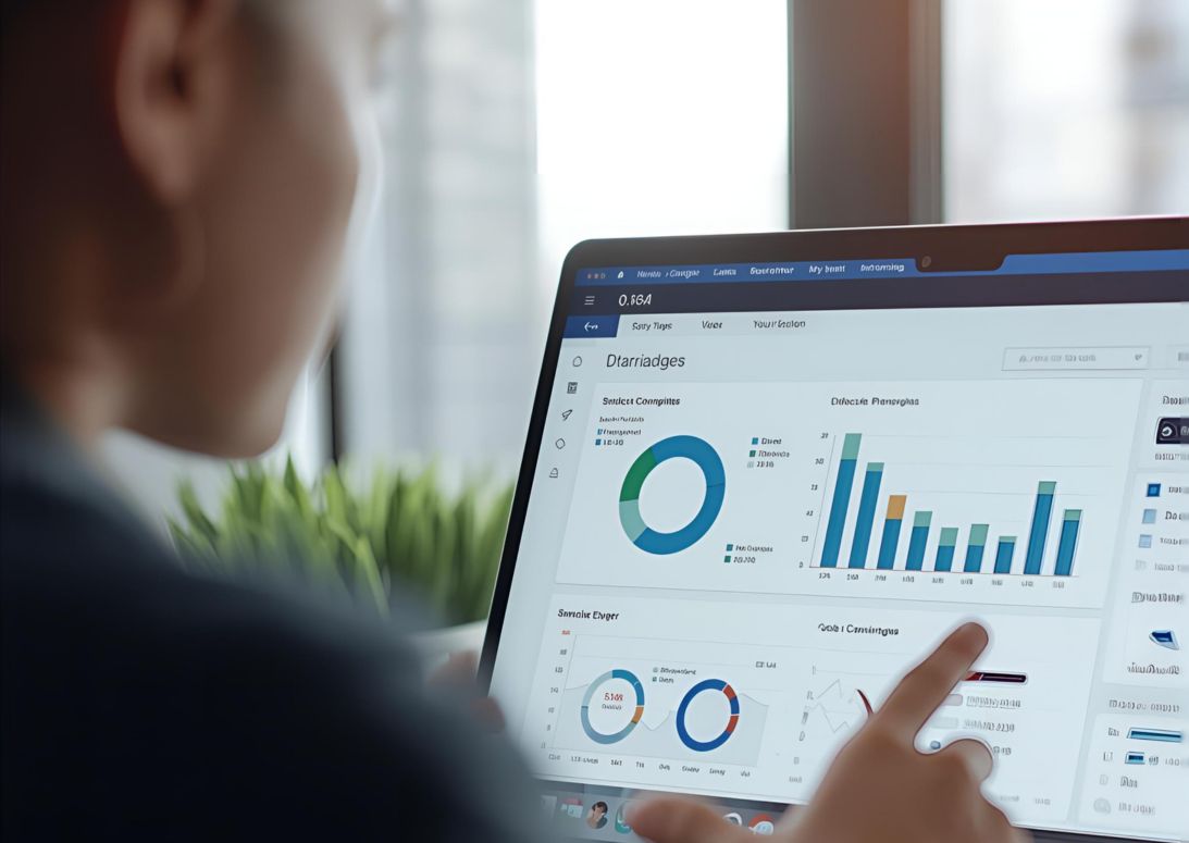 CFO analysant les tableaux de bord financiers et RH